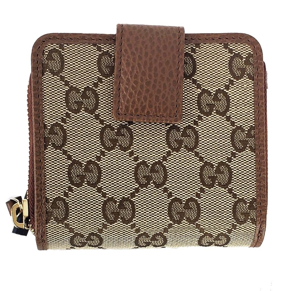 Gucci Original GG Canvas French Wallet Beige/Brown NEW IN BOX